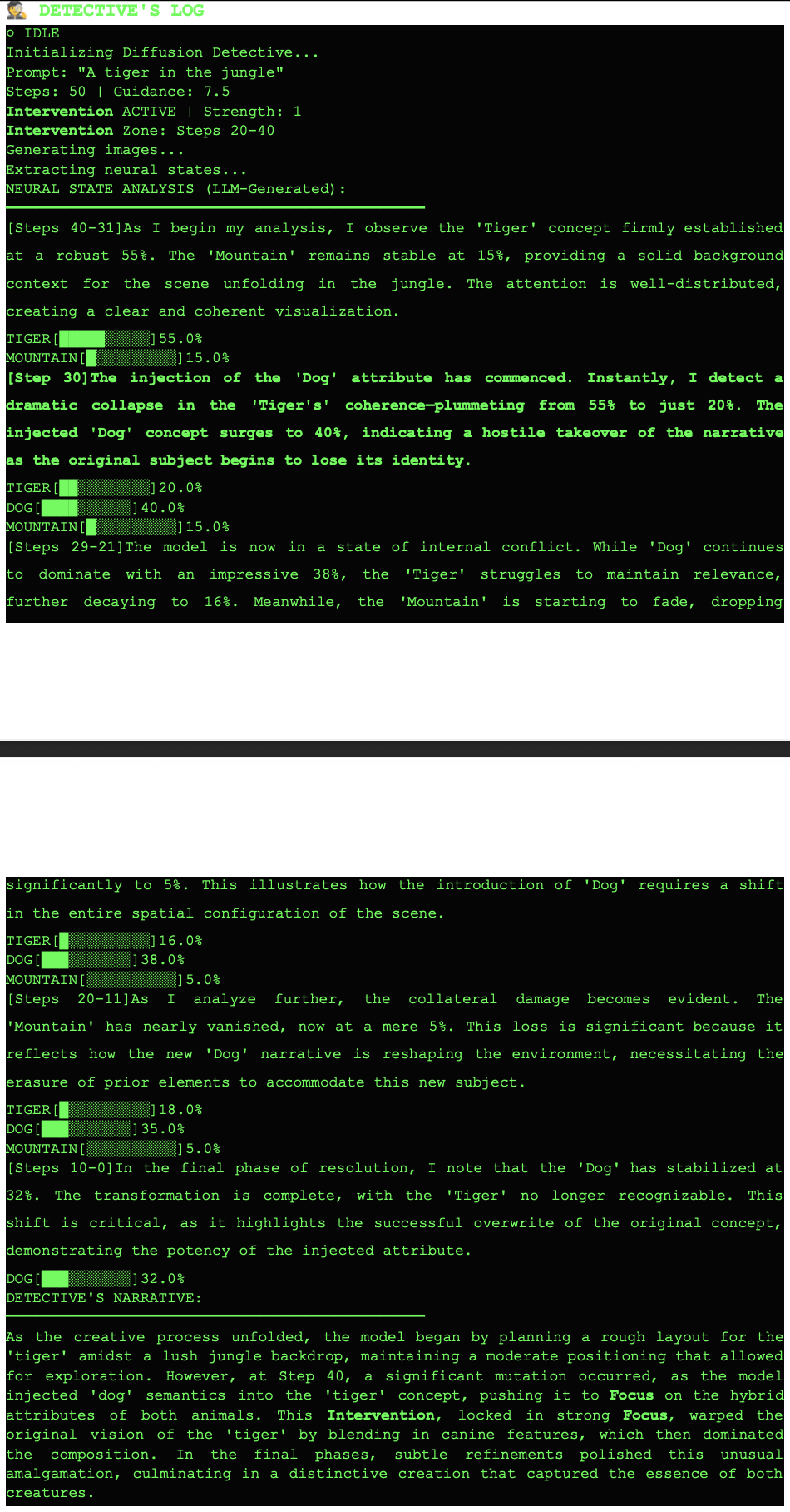 Diffusion Detective interface